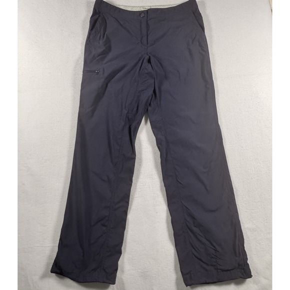 LL Bean Comfort Trail Pants Womens 8 Navy Blue Hiking Outdoors Nylon Stretch - Picture 3 of 9